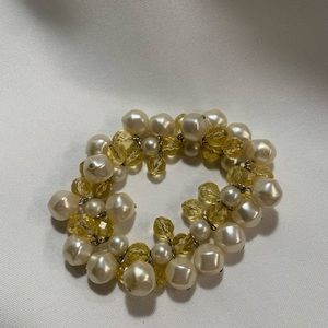 Pearl, crystal stretchy bracelet